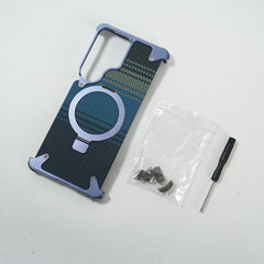 FRATO Aeroflex Metal Galaxy S26 Ultra Premium Aramid Fiber Texture Frameless Metal Kickstand Case