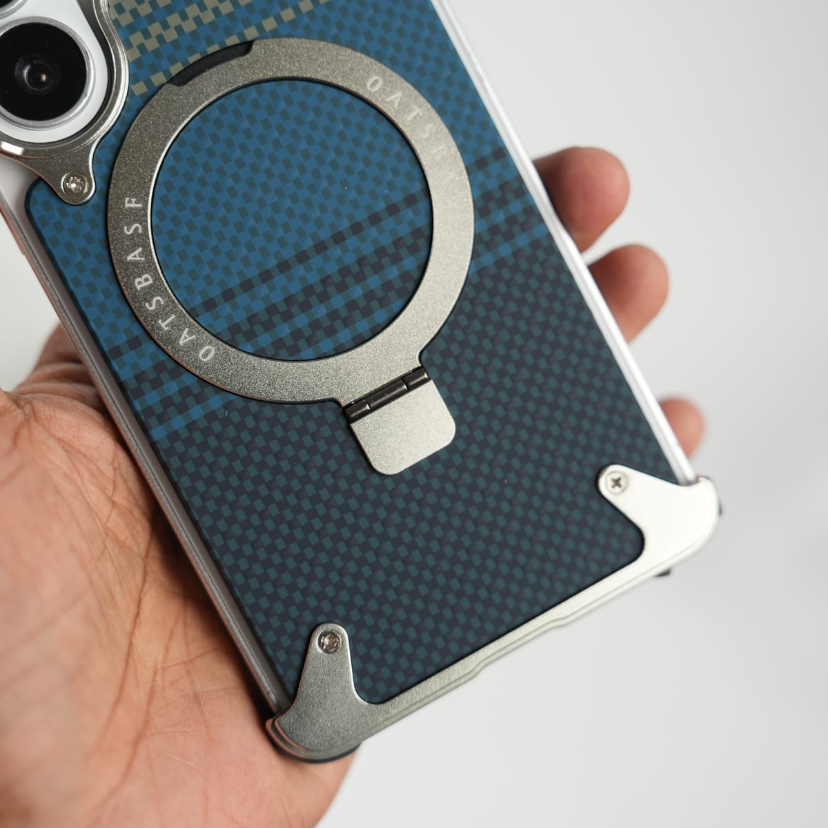 FRATO Aeroflex Metal Galaxy S26 Ultra Premium Aramid Fiber Texture Frameless Metal Kickstand Case