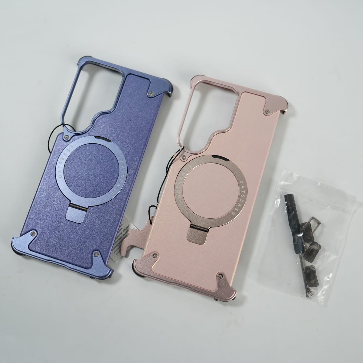 FRATO Aeroflex Metal Galaxy S26 Ultra Premium PU Leather Metal Case with Rotating Stand