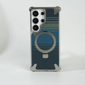 Galaxy S26 Ultra Premium Aramid Fiber Texture Frameless Metal Kickstand Case