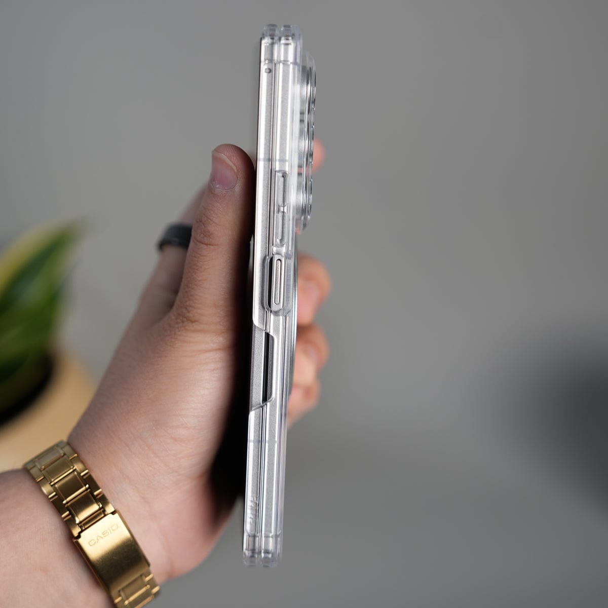 FRATO Fold 6 Collection Galaxy Z Fold 7 Transparent Case with Ring Stand | Clear Shockproof Cover