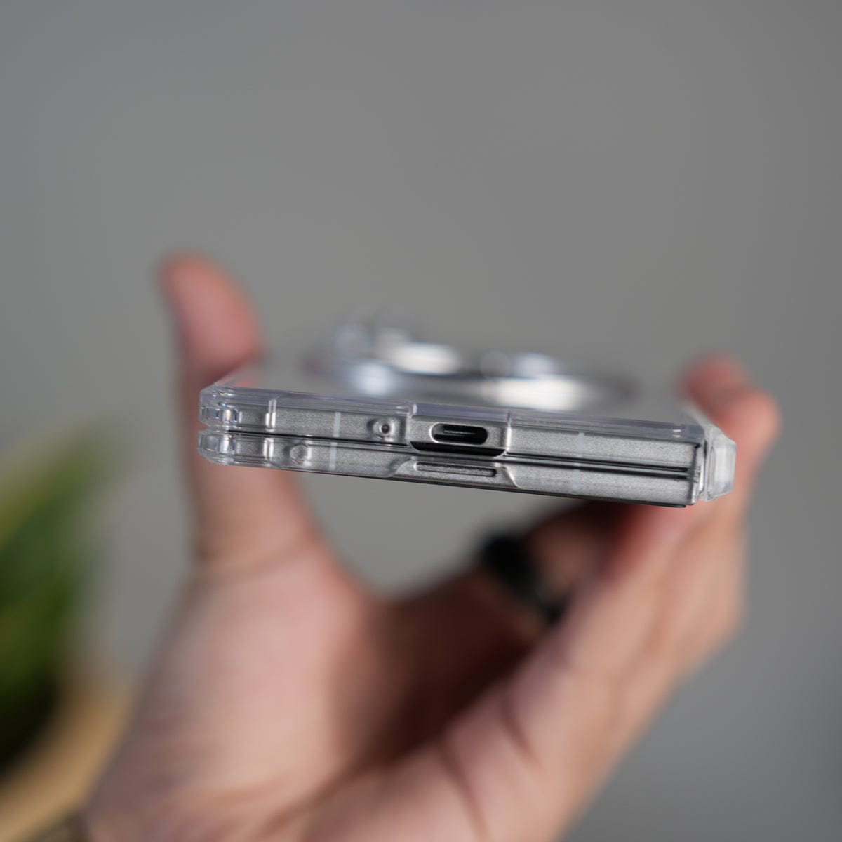 FRATO Fold 6 Collection Galaxy Z Fold 7 Transparent Case with Ring Stand | Clear Shockproof Cover