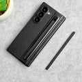 FRATO Fold 7 Collection Black Samsung Galaxy Z Fold 7 Chrome Plating front Glass Protection Hinge Case Folding Cover