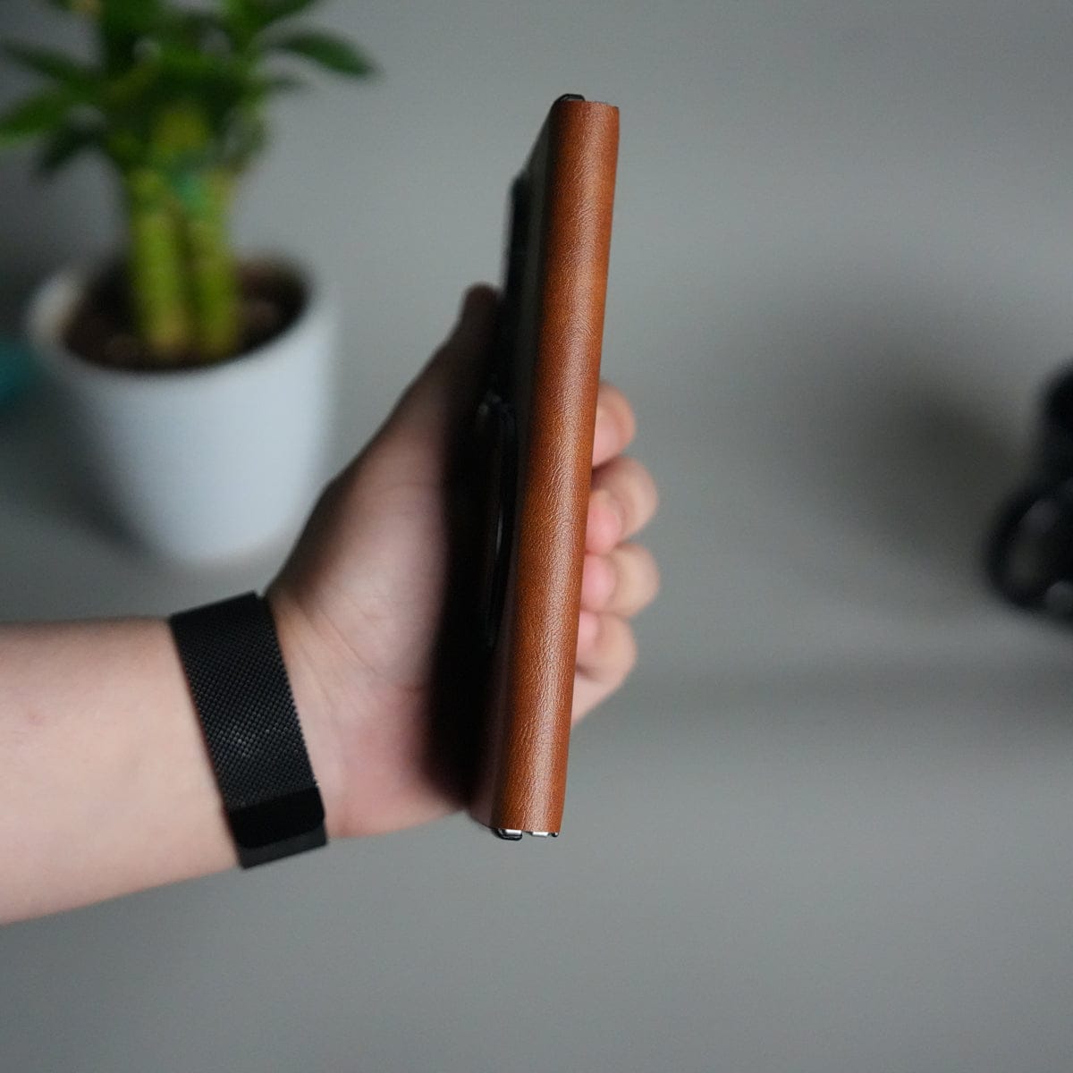FRATO Fold 7 Collection Galaxy Z Fold 7 Luxury Leather Rotating Ring Stand Case