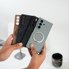 FRATO Fold 7 Collection Galaxy Z Fold 7 Matte MagSafe Case with 360° Rotating Stand & Hinge Protection