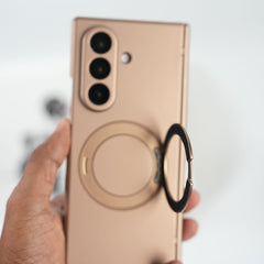 FRATO Fold 7 Collection Galaxy Z Fold 7 Matte MagSafe Case with 360° Rotating Stand & Hinge Protection