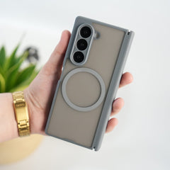 FRATO Fold 7 Collection Gray Galaxy Z Fold 7 Magnetic Frosted Armor Case