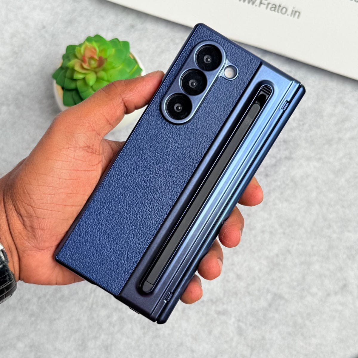 FRATO Fold 7 Collection Samsung Galaxy Z Fold 7 Chrome Plating front Glass Protection Hinge Case Folding Cover