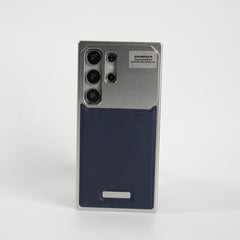FRATO Galaxy Ultra Series S25 Ultra / Blue Galaxy Ultra Series Premium Metallic Aeroflex Aluminium Stitch Leather Case