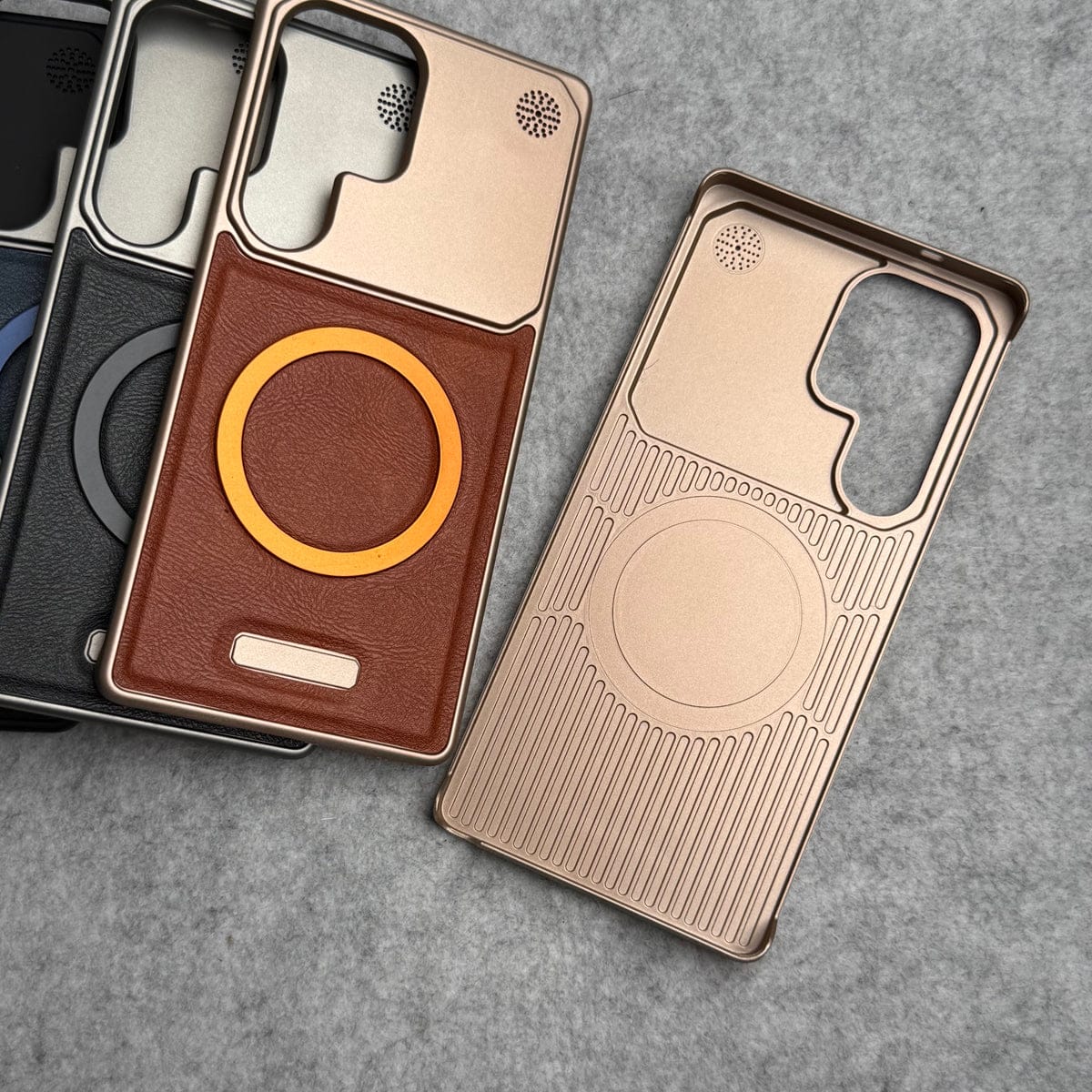 FRATO Samsung S24U Galaxy S24 Ultra Cover Frameless PU Leather Case