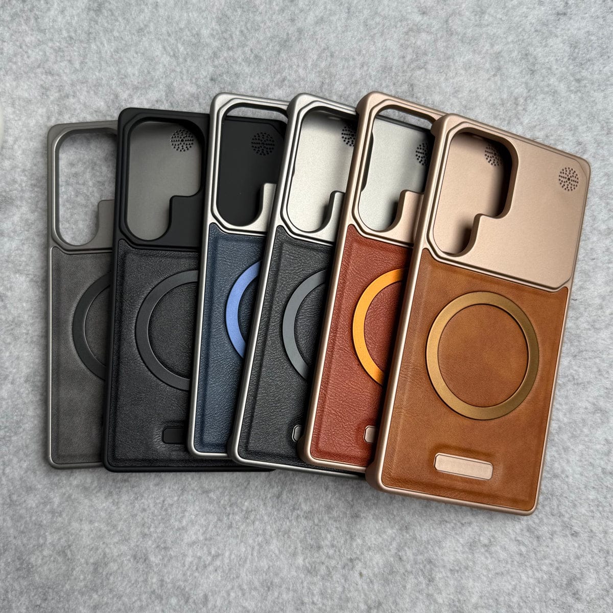FRATO Samsung S24U Galaxy S24 Ultra Cover Frameless PU Leather Case