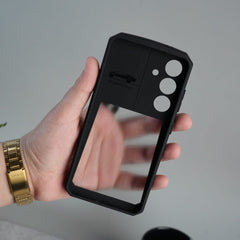 FRATO Samsung S25U Galaxy S Series Airbag Shockproof Cyber Series Bumper Shell Case Cover (Black)