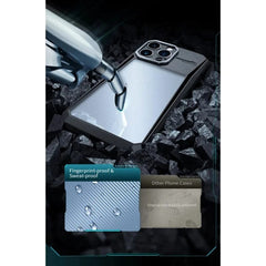 FRATO Samsung S25U Galaxy S Series Airbag Shockproof Cyber Series Bumper Shell Case Cover (Black)