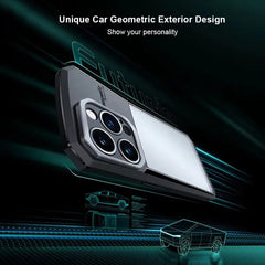 FRATO Samsung S25U Galaxy S Series Airbag Shockproof Cyber Series Bumper Shell Case Cover (Black)