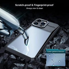 FRATO Samsung S25U Galaxy S Series Airbag Shockproof Cyber Series Bumper Shell Case Cover (Black)