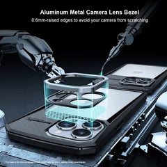 FRATO Samsung S25U Galaxy S Series Airbag Shockproof Cyber Series Bumper Shell Case Cover (Black)
