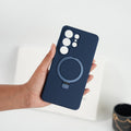 Galaxy S26 Ultra Liquid Silicone Metal Stand Case Cover