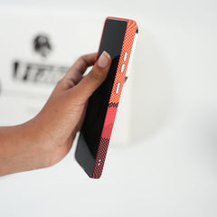FRATO Samsung S26 Ultra Galaxy S26 Ultra Fiber Texture Case | Ultra Slim Hard Back Cover | Red Hill