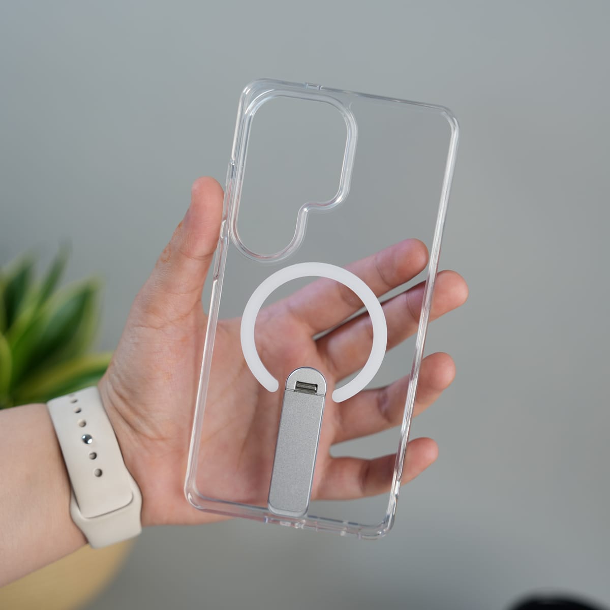 FRATO Samsung S26 Ultra Galaxy S26 Ultra FlexStand Clear MagSafe Kickstand Case | Slim Foldable Stand Transparent Cover