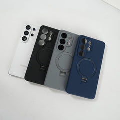 FRATO Samsung S26 Ultra Galaxy S26 Ultra Liquid Silicone Metal Stand Case Cover