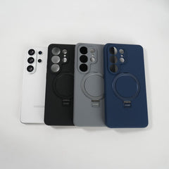 FRATO Samsung S26 Ultra Galaxy S26 Ultra Liquid Silicone Metal Stand Case Cover