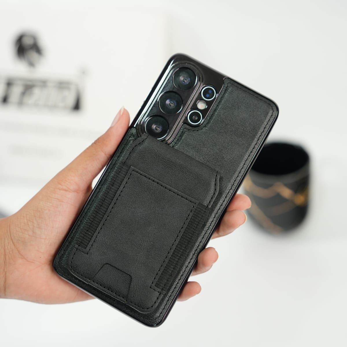 FRATO Samsung S26 Ultra Galaxy S26 Ultra Magnetic PU Leather Wallet Case with Detachable Card Holder