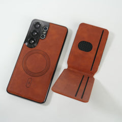 FRATO Samsung S26 Ultra Galaxy S26 Ultra Magnetic PU Leather Wallet Case with Detachable Card Holder