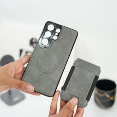 FRATO Samsung S26 Ultra Galaxy S26 Ultra Magnetic PU Leather Wallet Case with Detachable Card Holder