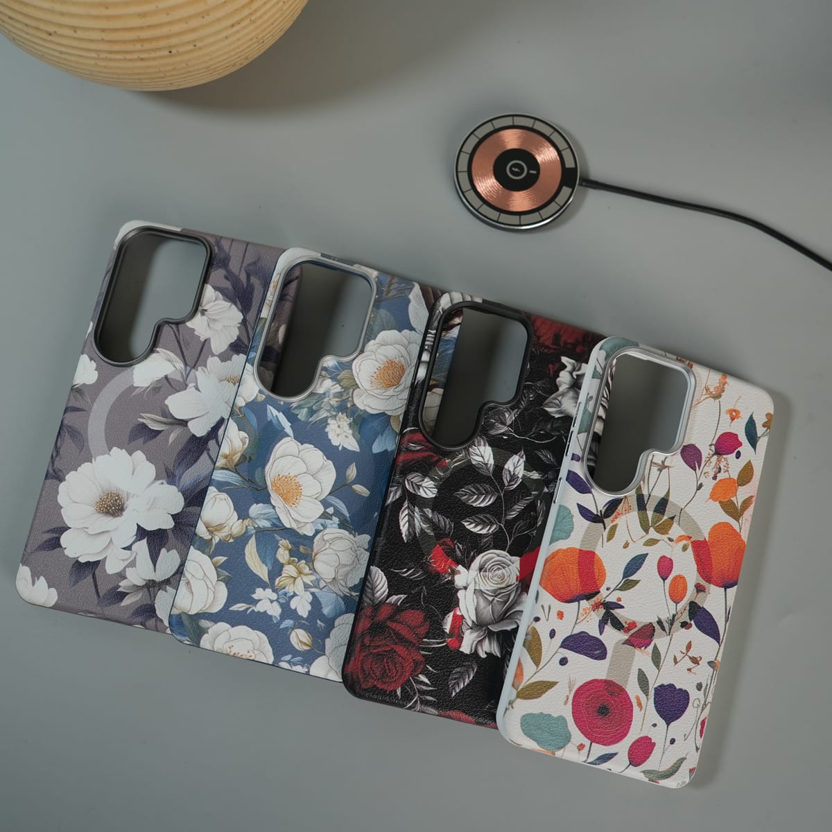 FRATO Samsung S26 Ultra Galaxy S26 Ultra Premium Floral Leather MagSafe Case Back Cover