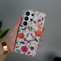 Galaxy S24 Ultra Premium Floral Leather MagSafe Case Back Cover