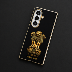Ashoka Emblem Premium Case Cover for Samsung Galaxy Z Fold 6 (Gold)