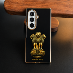 Ashoka Emblem Premium Case Cover for Samsung Galaxy Z Fold 6 (Gold)