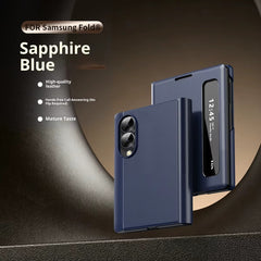 Smart View Leather Texture Flip Stand Case For Samsung Galaxy Z Fold 8