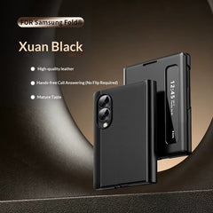 Smart View Leather Texture Flip Stand Case For Samsung Galaxy Z Fold 8