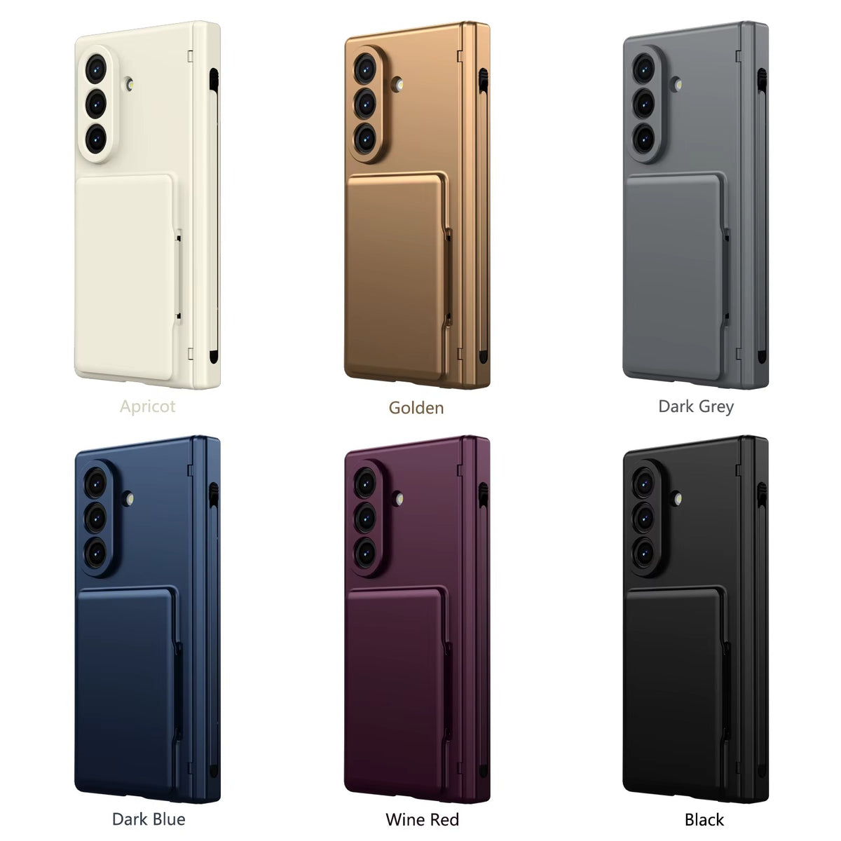 Premium Silk Matte Case for Samsung Galaxy Z Fold 8 Ultra | Built-In Card Holder & Hinge Protection