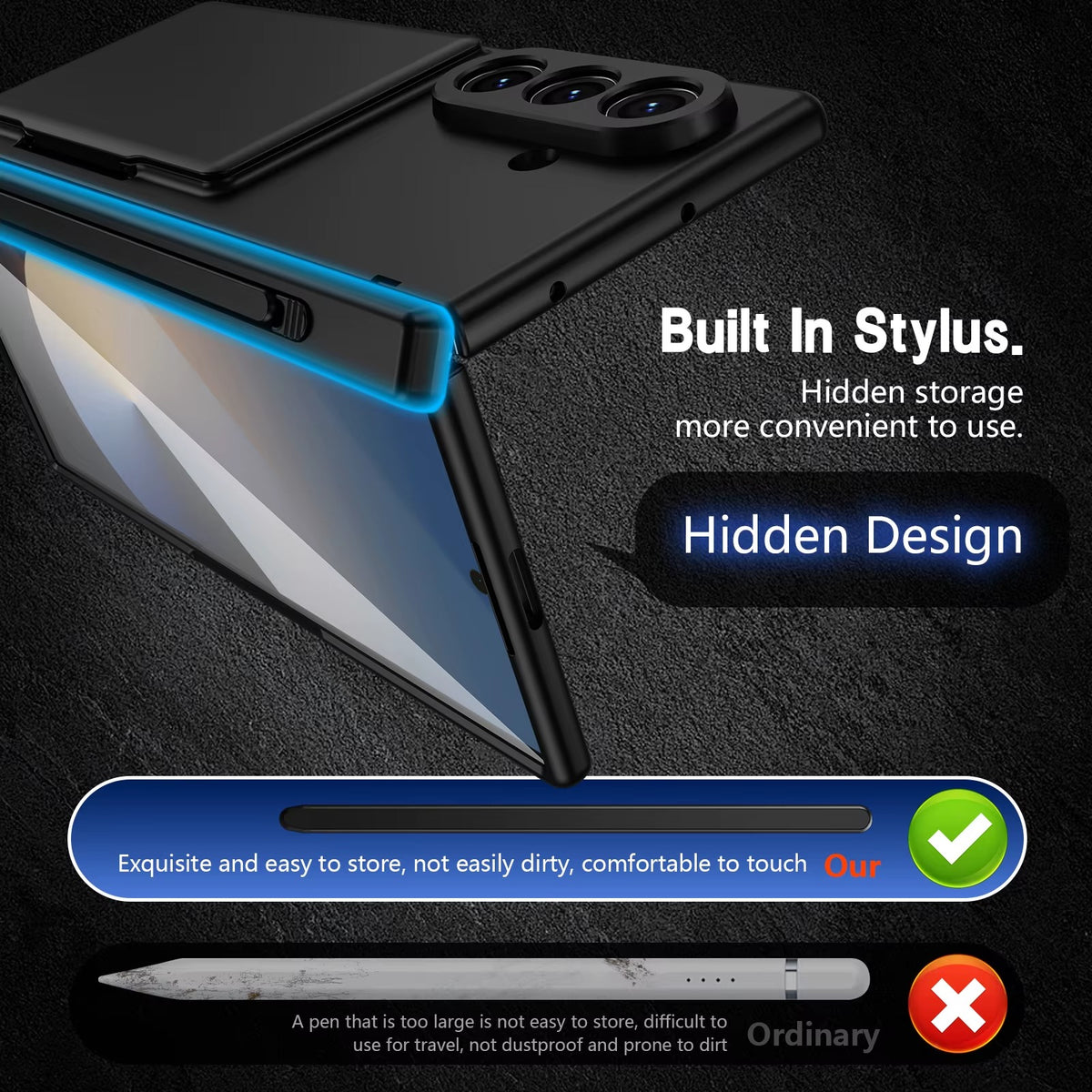 Premium Silk Matte Case for Samsung Galaxy Z Fold 8 Ultra | Built-In Card Holder & Hinge Protection
