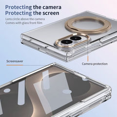 Crystal Clear Case for Galaxy Z Fold 8 with Rotating Ring Stand | Front Screen Protector