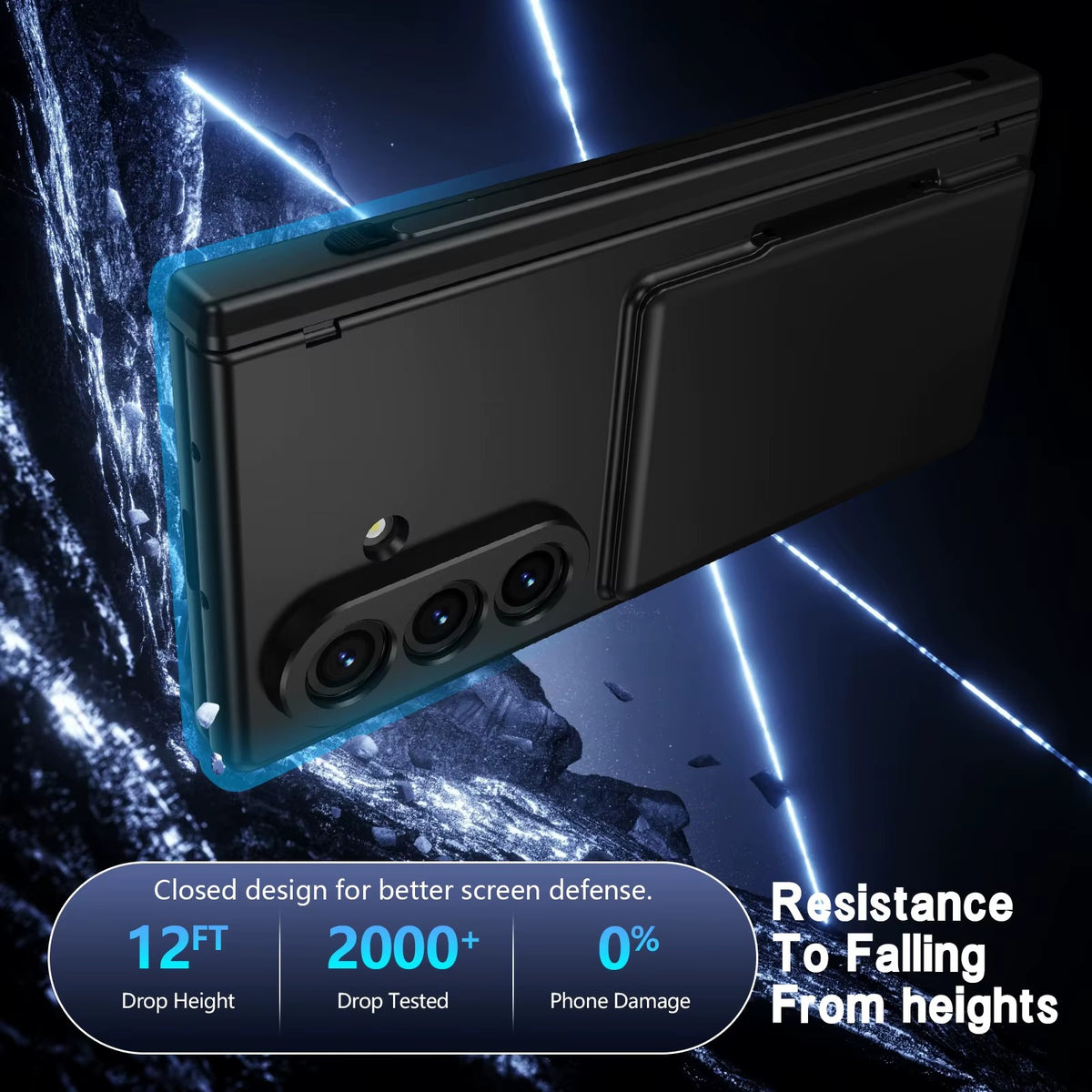 Premium Silk Matte Case for Samsung Galaxy Z Fold 8 Ultra | Built-In Card Holder & Hinge Protection