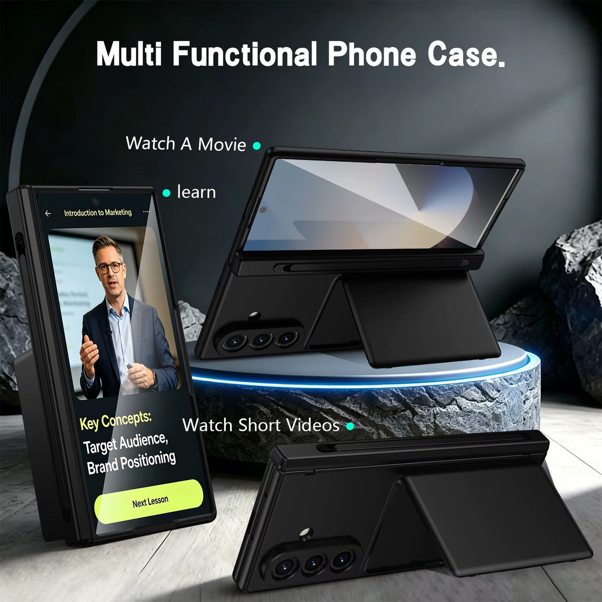 Premium Silk Matte Case for Samsung Galaxy Z Fold 8 Ultra | Built-In Card Holder & Hinge Protection