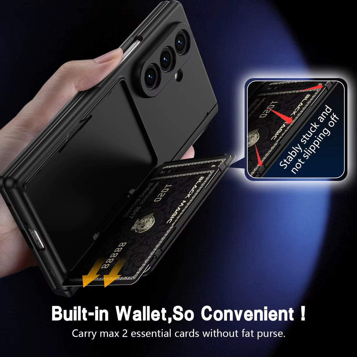 Premium Silk Matte Case for Samsung Galaxy Z Fold 8 Ultra | Built-In Card Holder & Hinge Protection