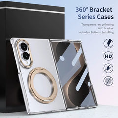 Crystal Clear Case for Galaxy Z Fold 8 with Rotating Ring Stand | Front Screen Protector
