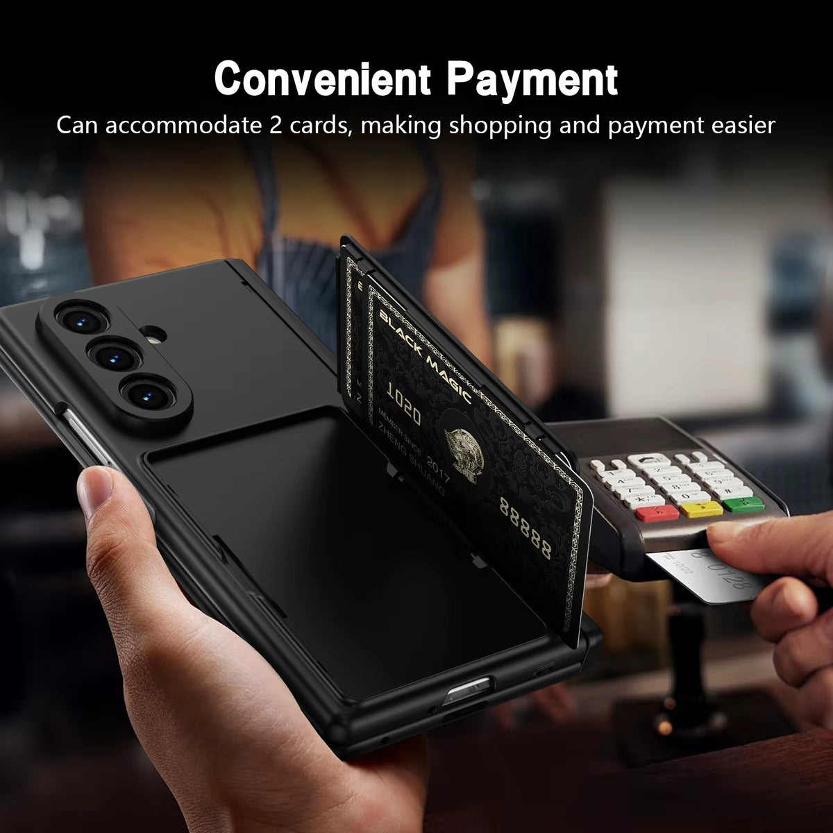Premium Silk Matte Case for Samsung Galaxy Z Fold 8 Ultra | Built-In Card Holder & Hinge Protection