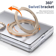 Crystal Clear Case for Galaxy Z Fold 8 with Rotating Ring Stand | Front Screen Protector