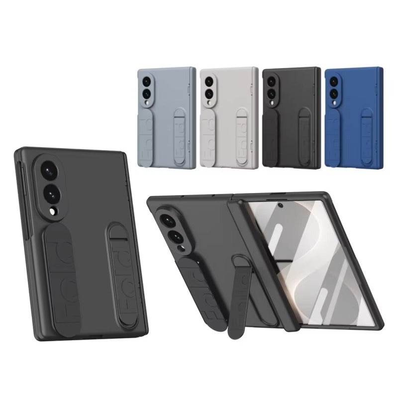 Matte Silicone Wrist Strap Case for Galaxy Z Fold 8 | Kickstand & Hinge Protection