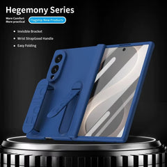 Matte Silicone Wrist Strap Case for Galaxy Z Fold 8 | Kickstand & Hinge Protection