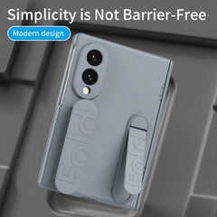 Matte Silicone Wrist Strap Case for Galaxy Z Fold 8 | Kickstand & Hinge Protection