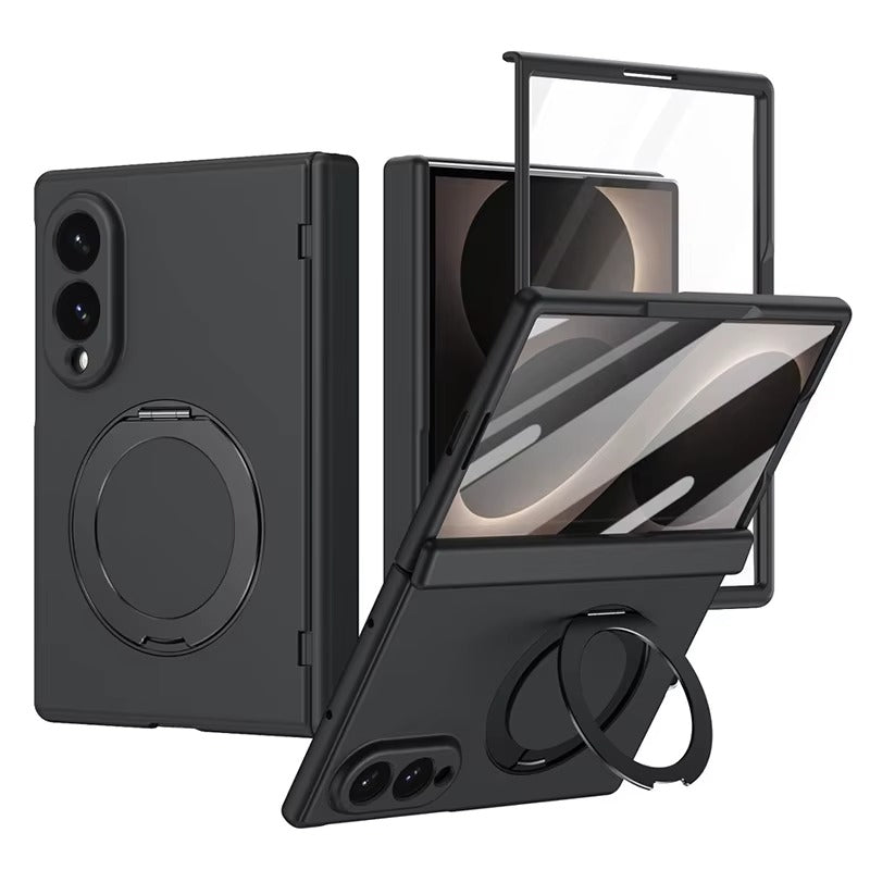 Matte Ring Stand Case For Samsung Galaxy Z Fold 8 | Built-in Screen Protector & Full Hinge Protection