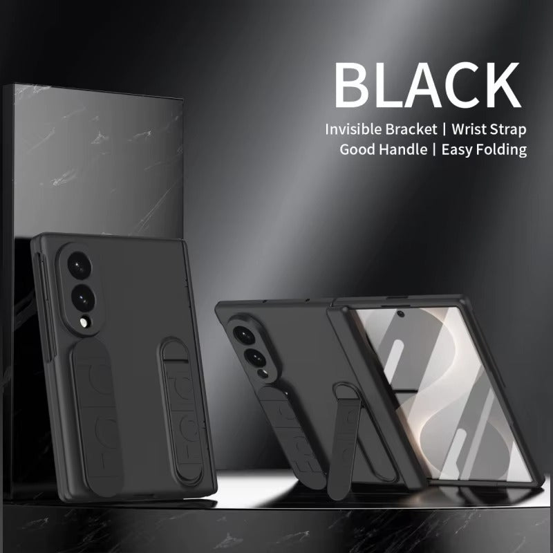 Matte Silicone Wrist Strap Case for Galaxy Z Fold 8 | Kickstand & Hinge Protection
