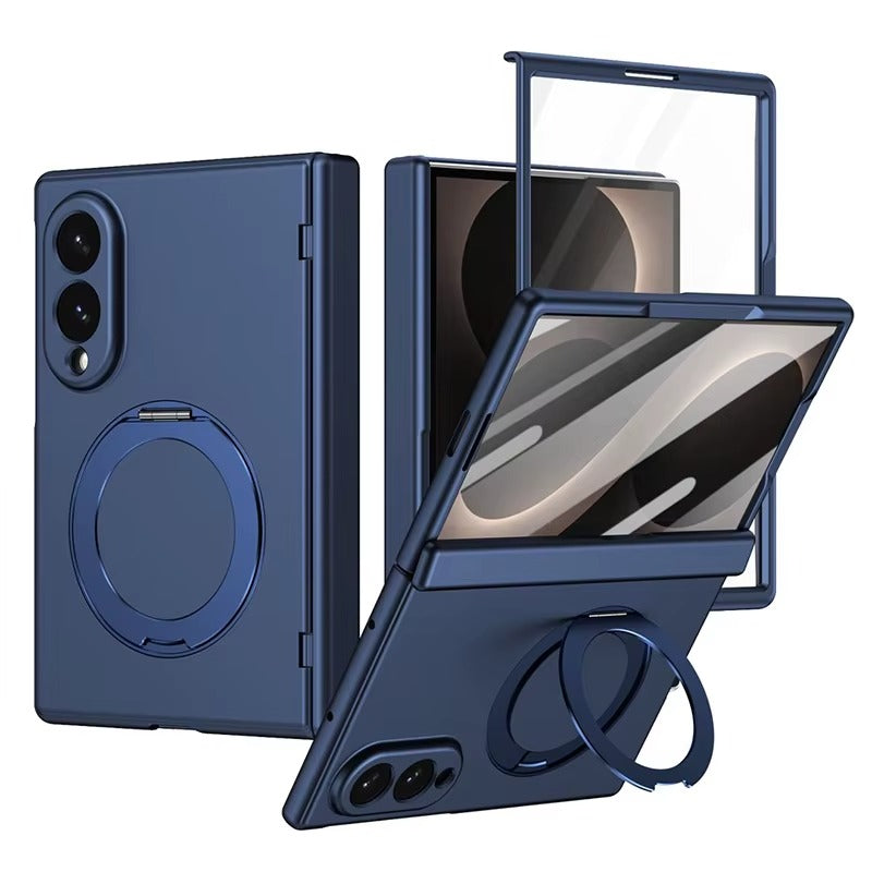 Matte Ring Stand Case For Samsung Galaxy Z Fold 8 | Built-in Screen Protector & Full Hinge Protection