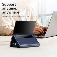 Smart View Leather Texture Flip Stand Case For Samsung Galaxy Z Fold 8